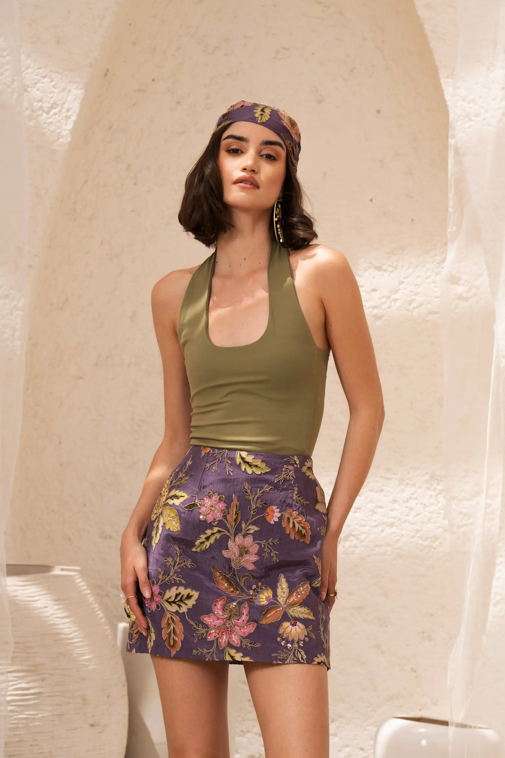 MILEY Halter and TAYLOR Mini Skirt Co-ord - SET