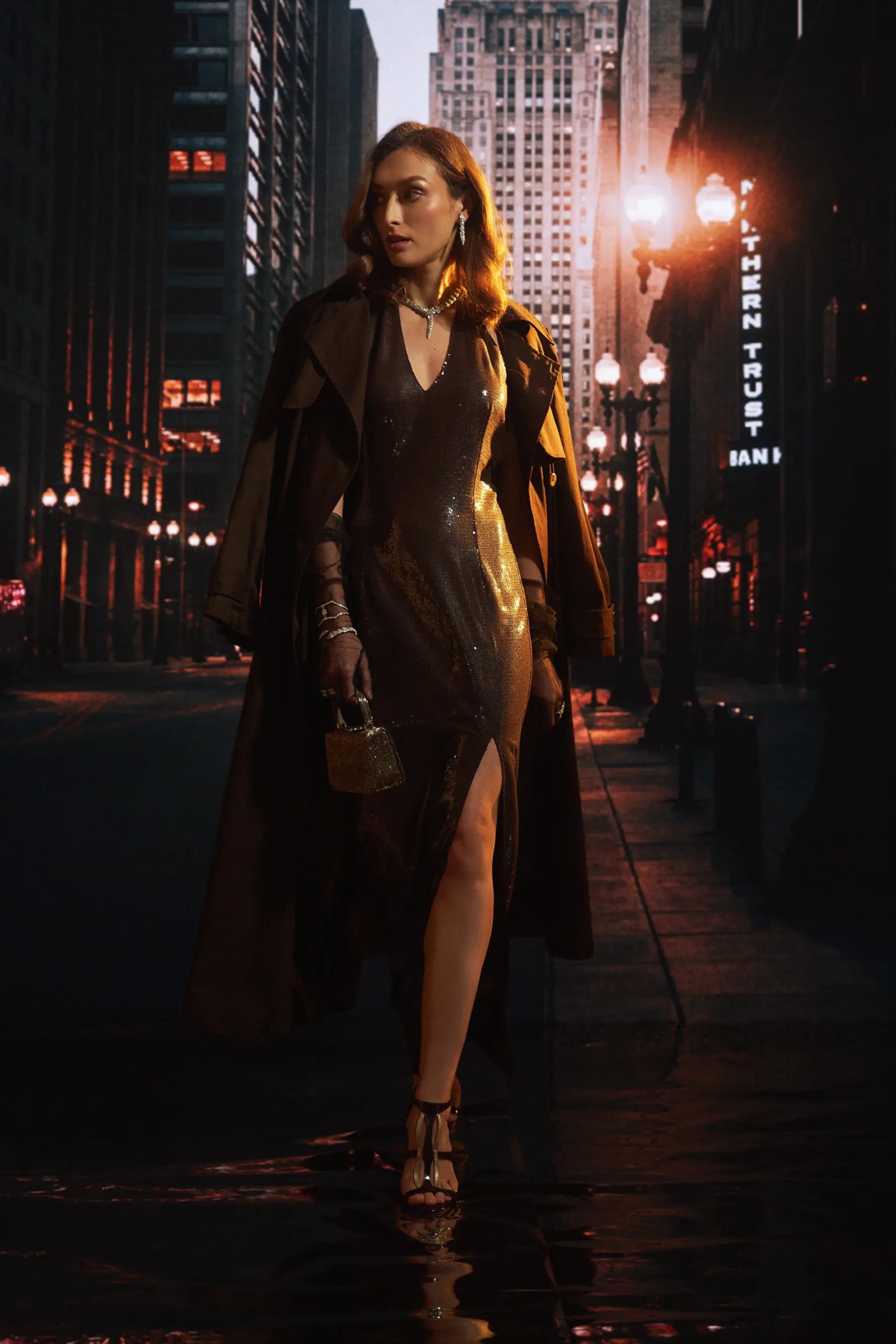 MORGAN Sequins Midi