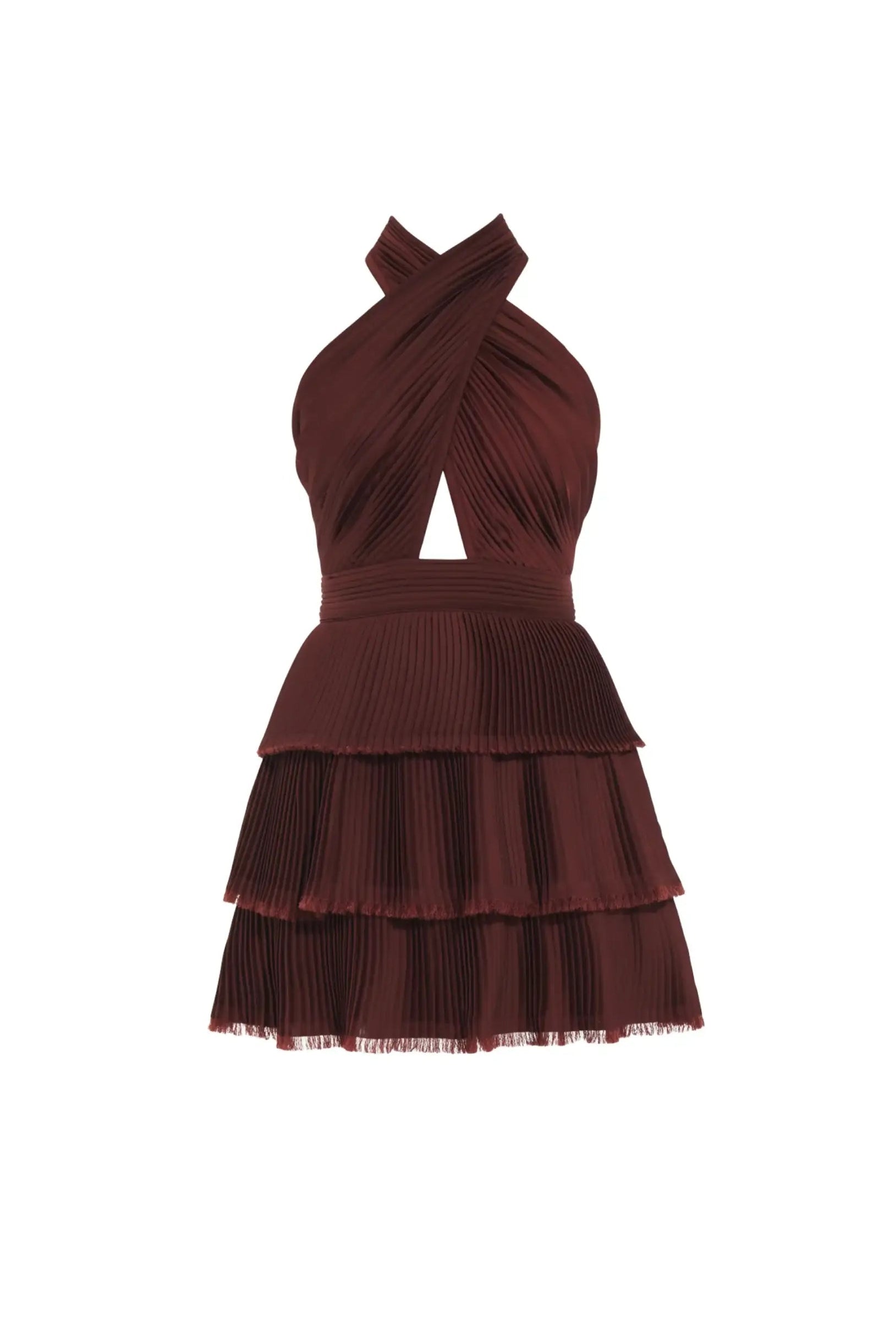 NICOLE Pleated Peplum Dress