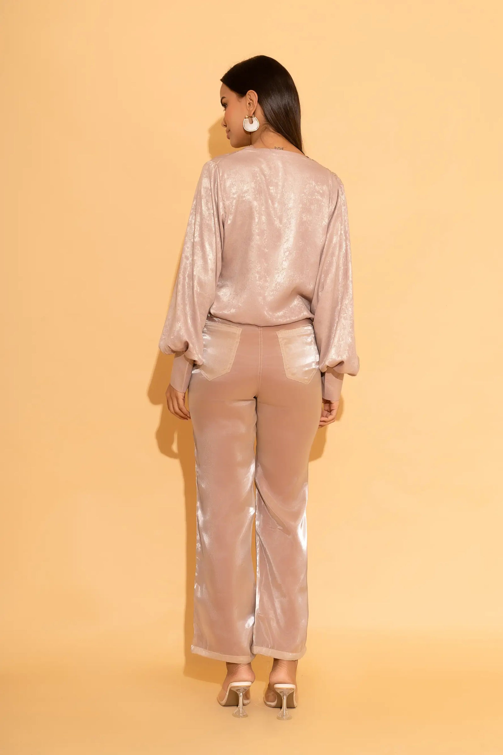 Nude Organza Pants - PANTS