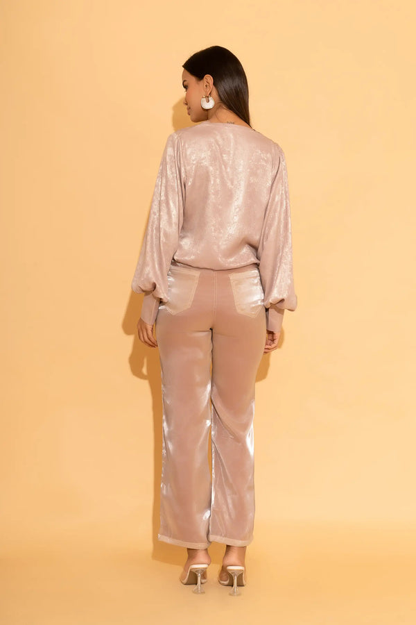 Nude Organza Pants - PANTS
