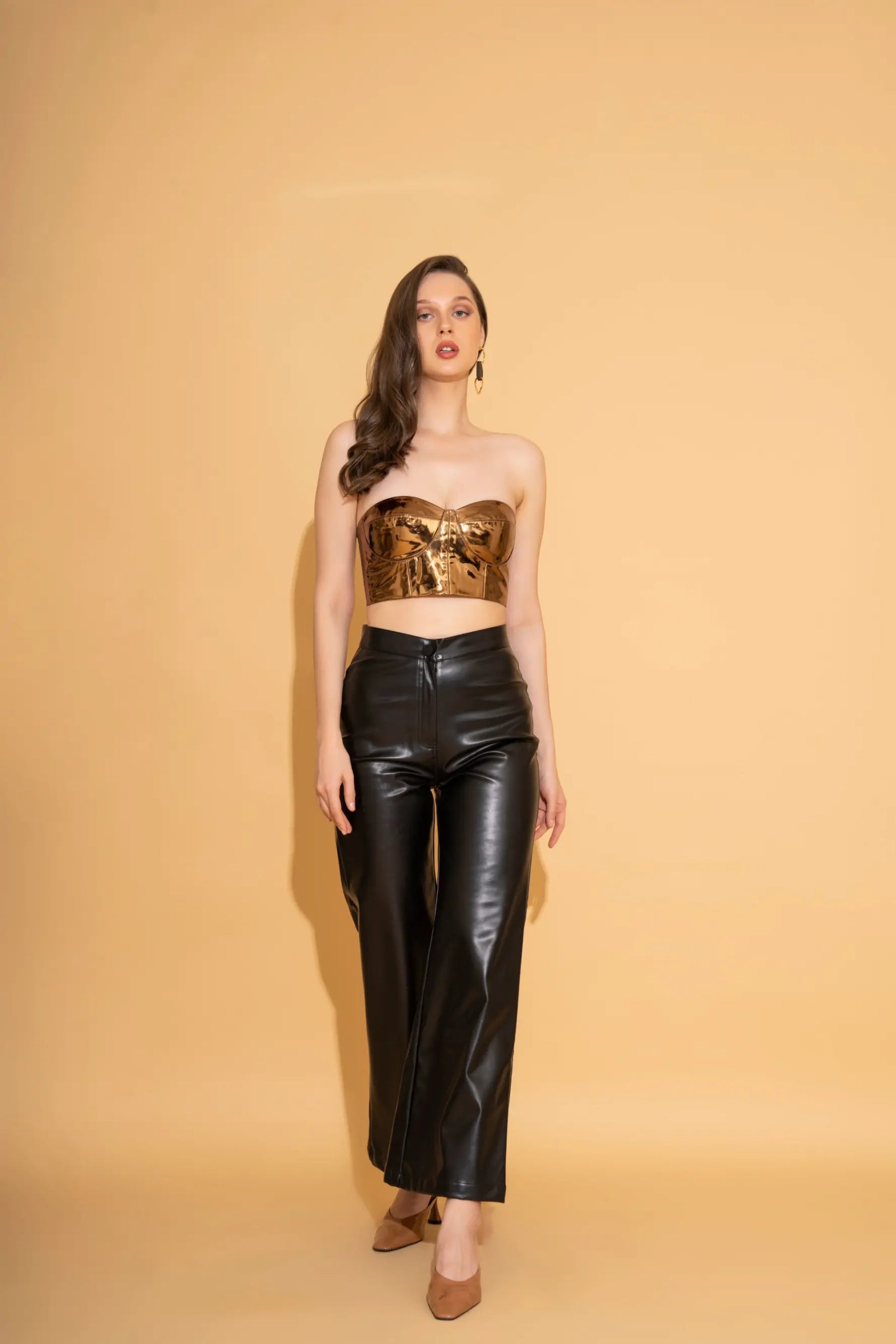 Oscar Gold Corset Top - TOPS