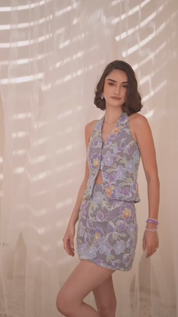 SABRINA Waistcoat and Mini Skirt Co-ord