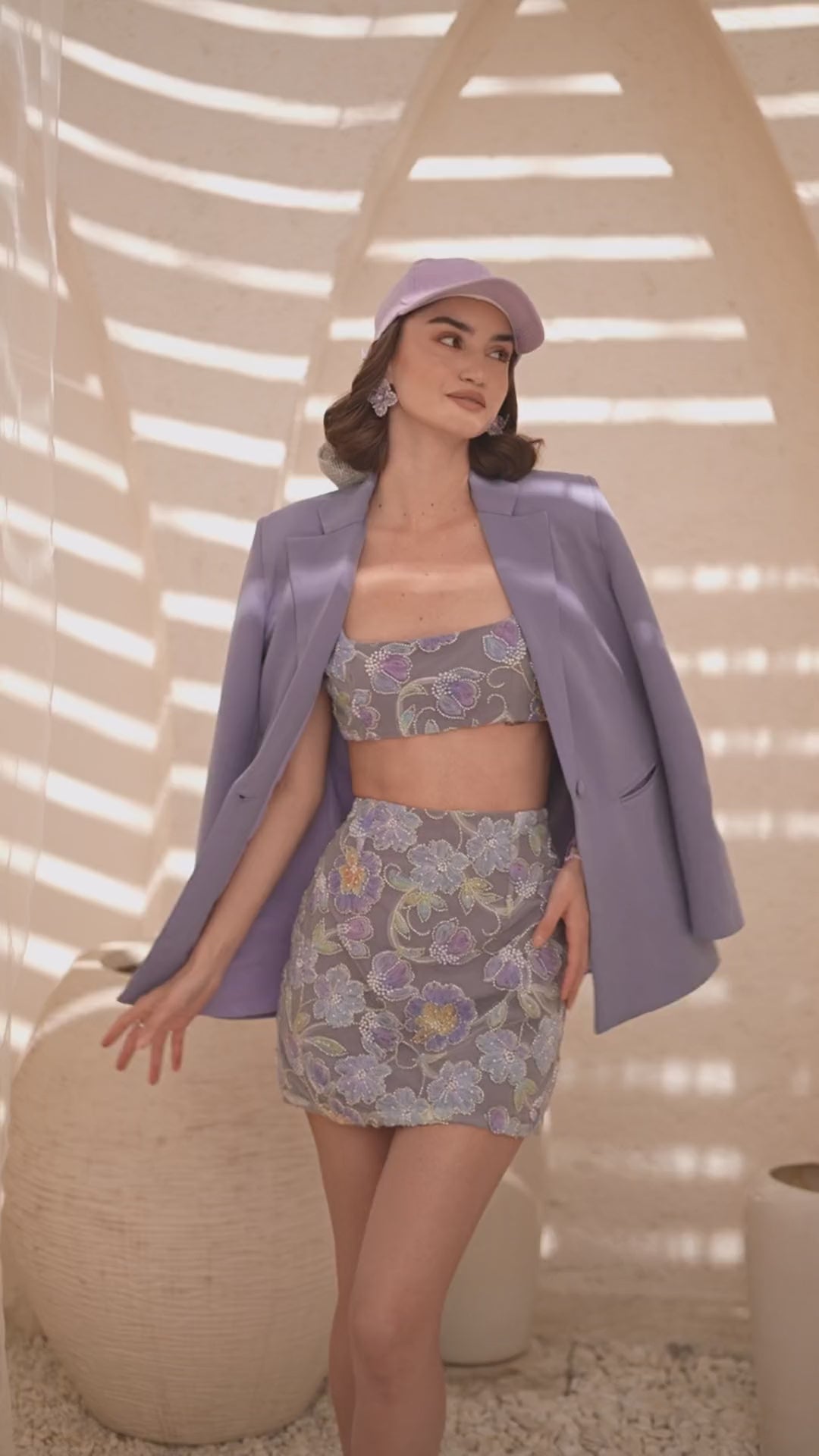 SABRINA Beaded Mini Skirt