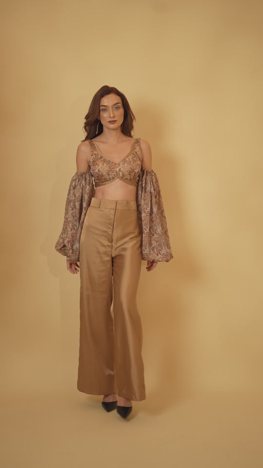 Auric Gold Satin Pants