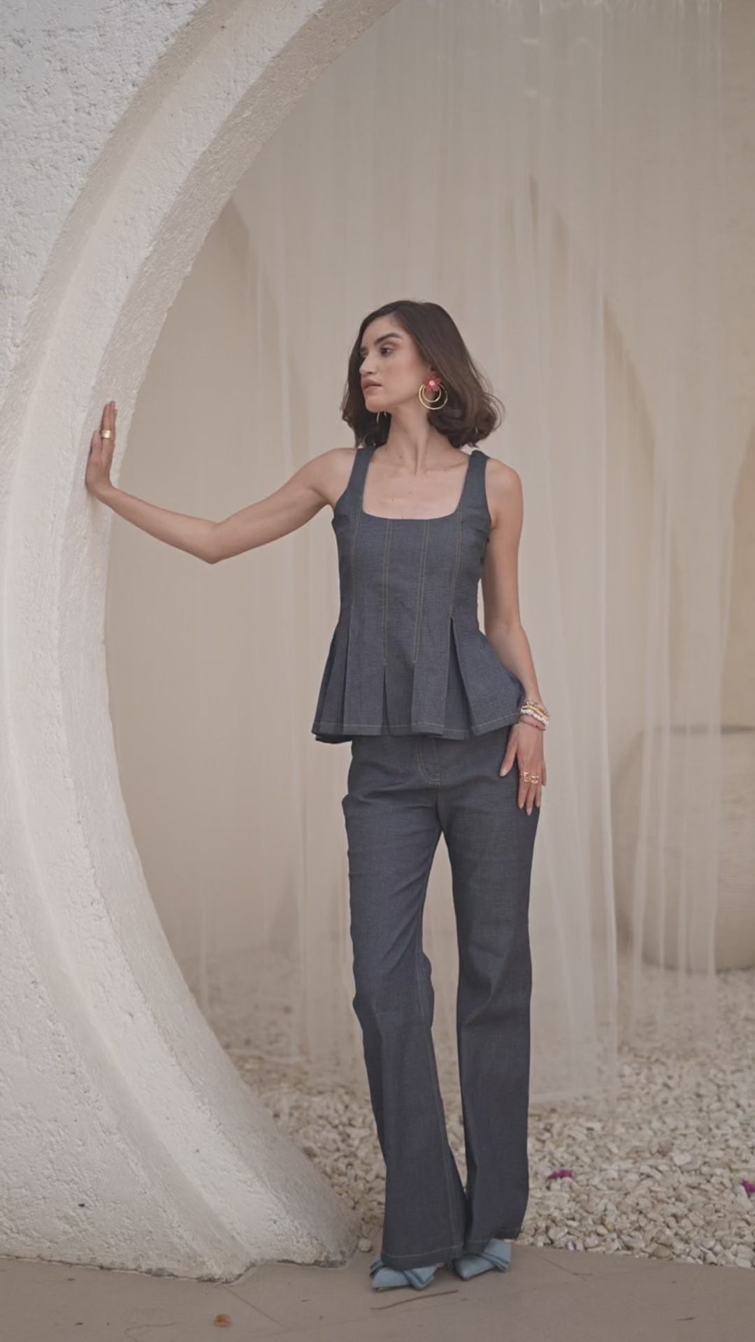 GRACIE Box Pleat Top