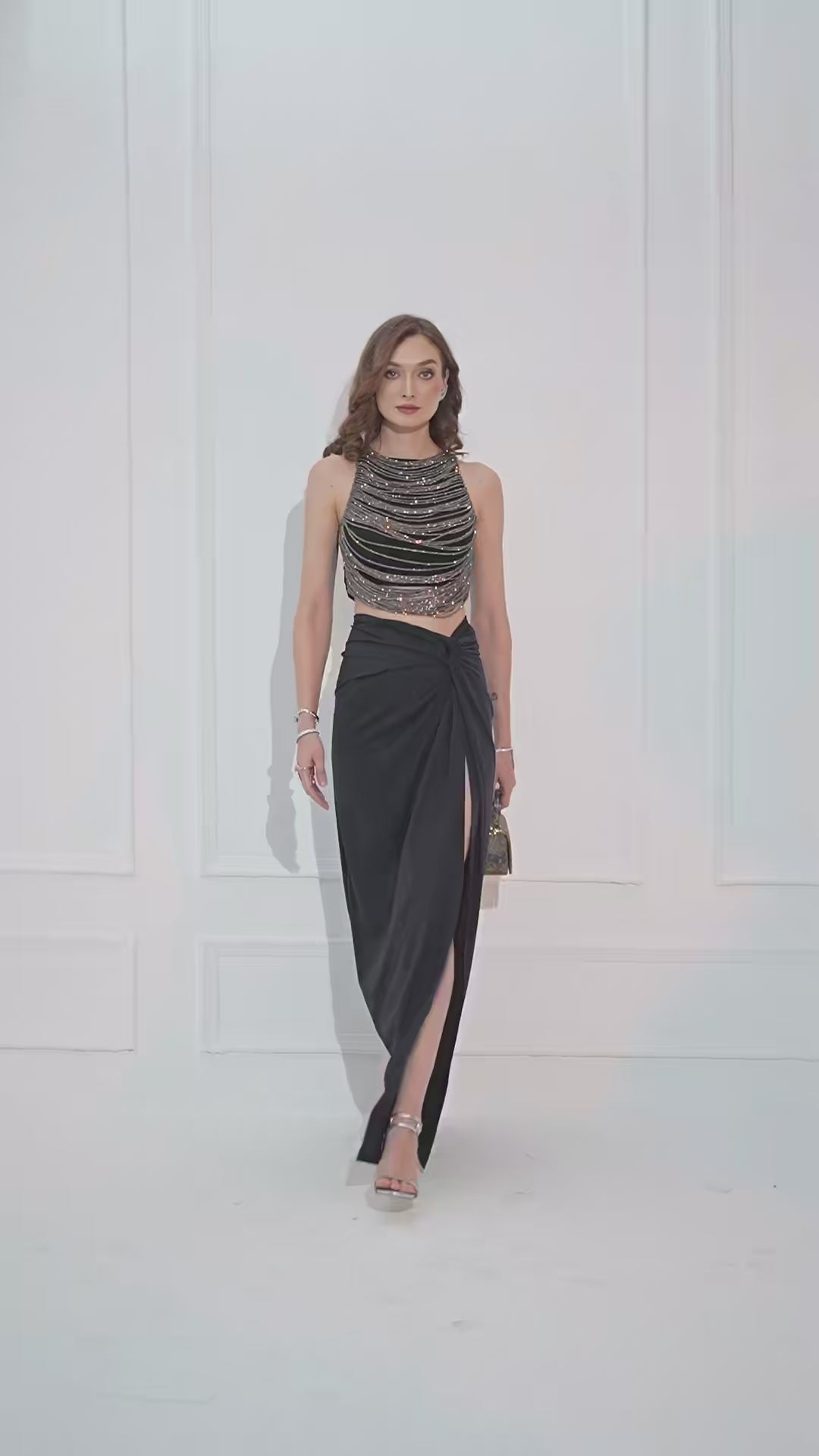 ELOISE Rhinestone Racer Top