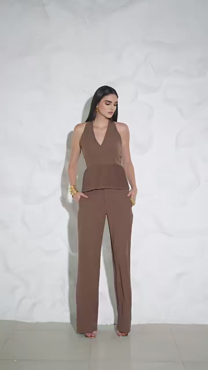 HALEY Peplum Top and Pants Co-ord