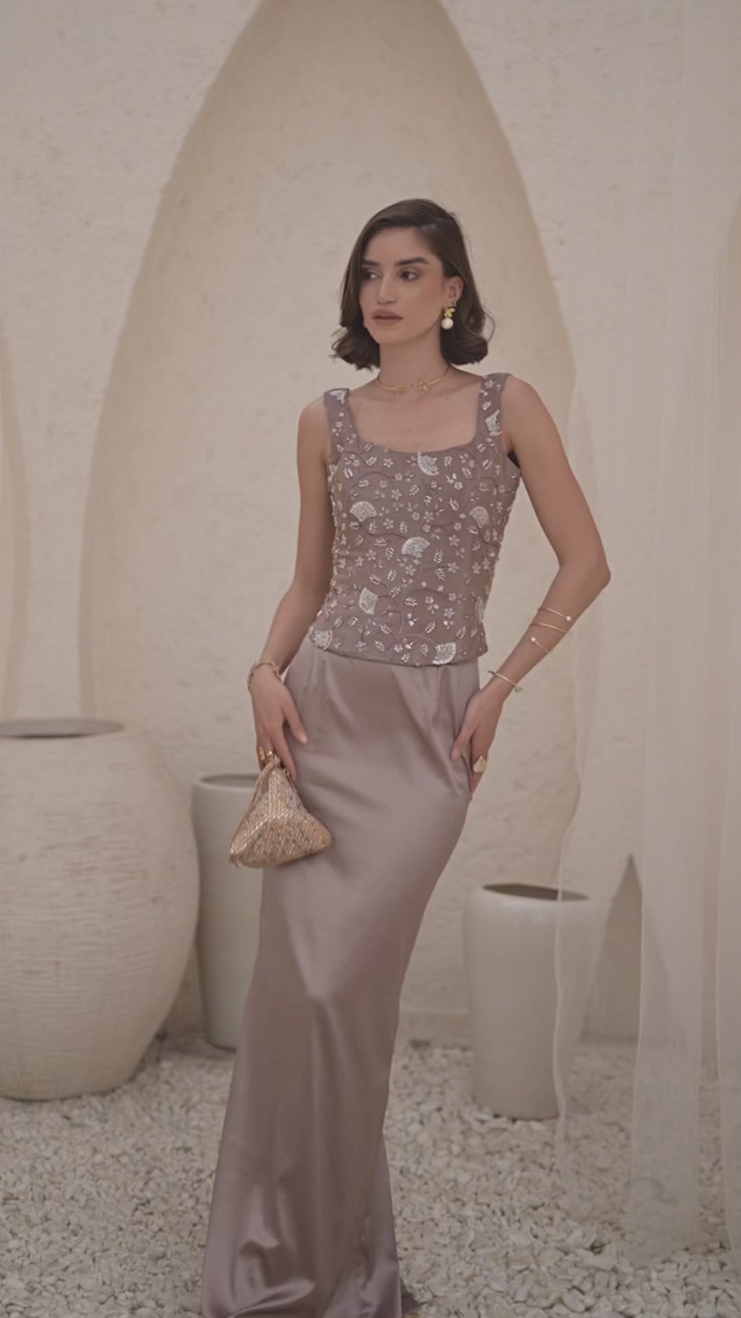 ARIANA Satin Maxi Skirt