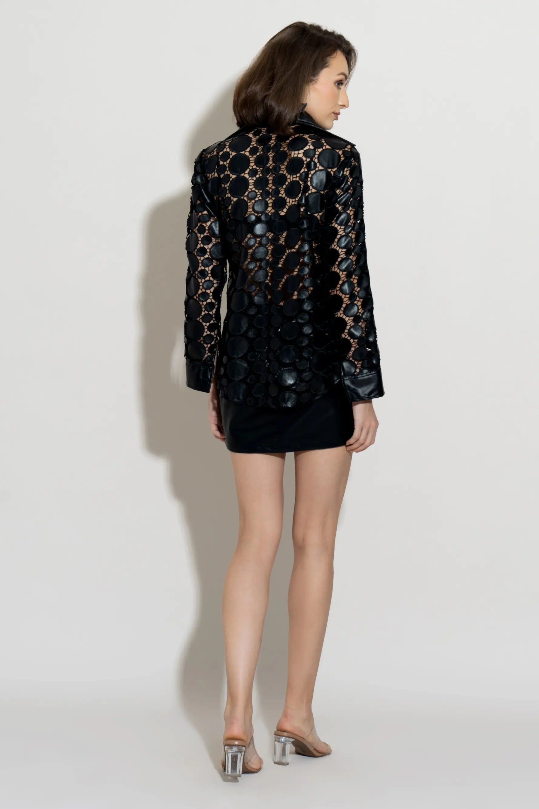 RAVEN Cutwork Shirt and Mini Skirt Co-ord - SET
