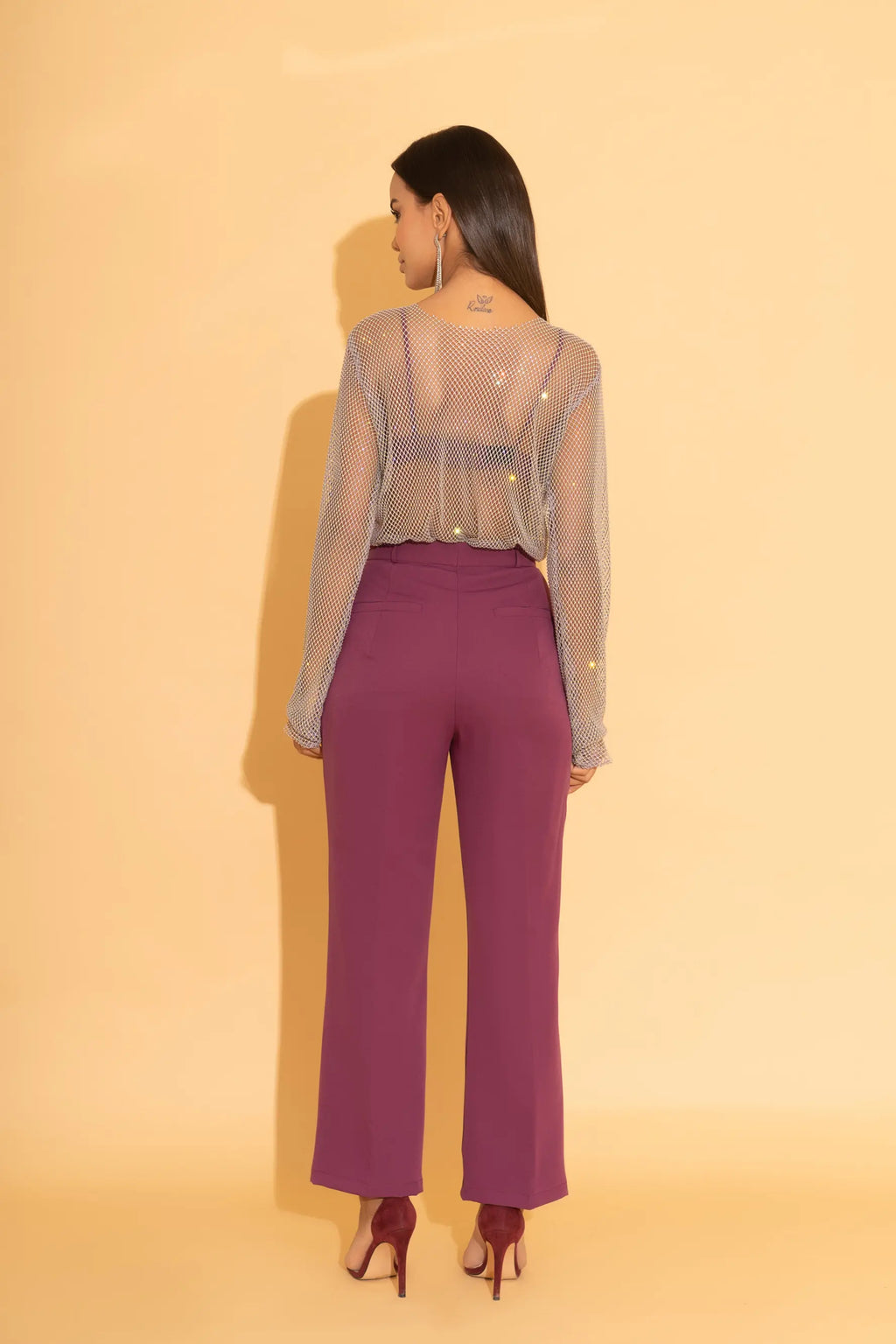 Rhinestone Mesh Top - TOPS