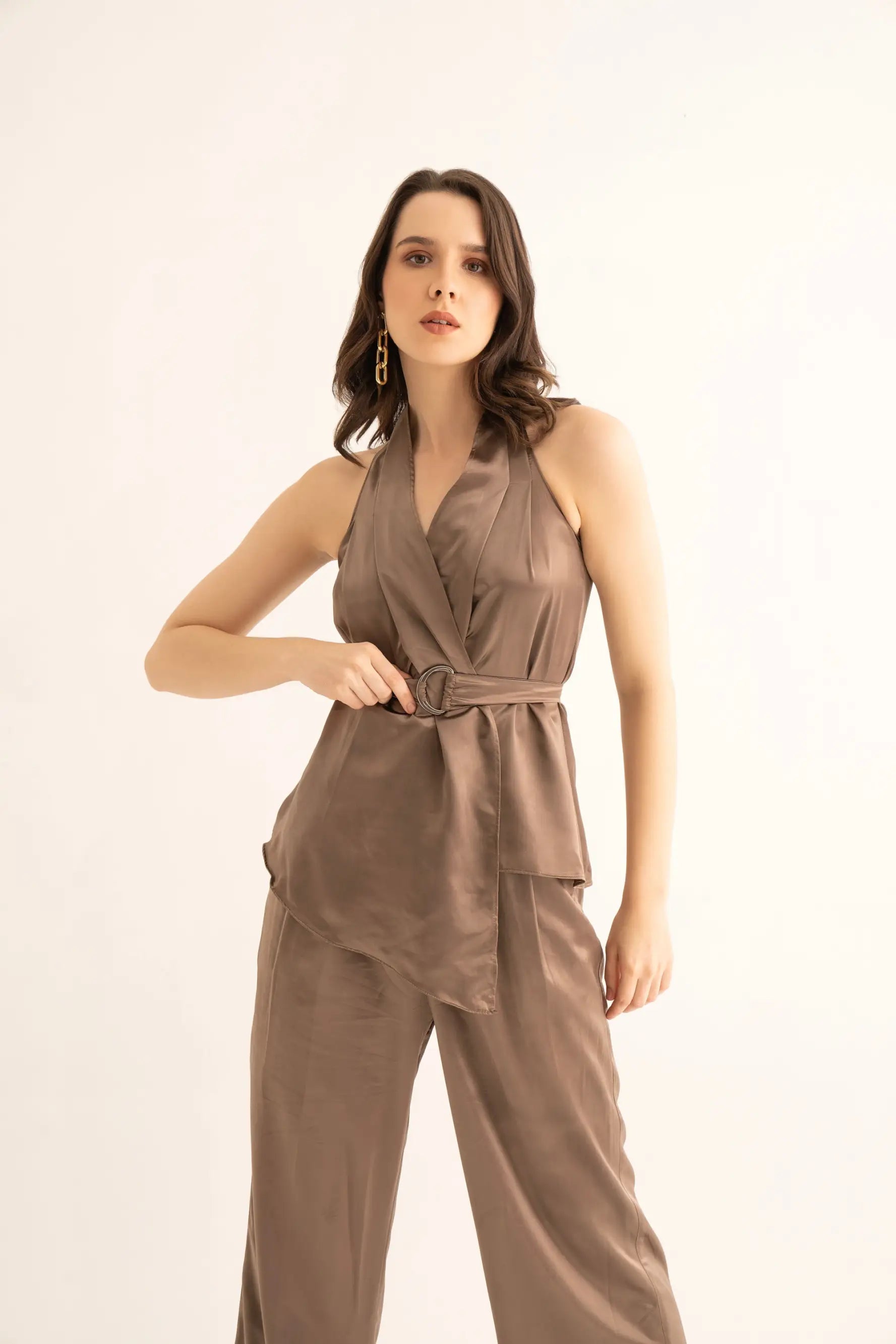 Royal Satin D-Ring Top - TOPS