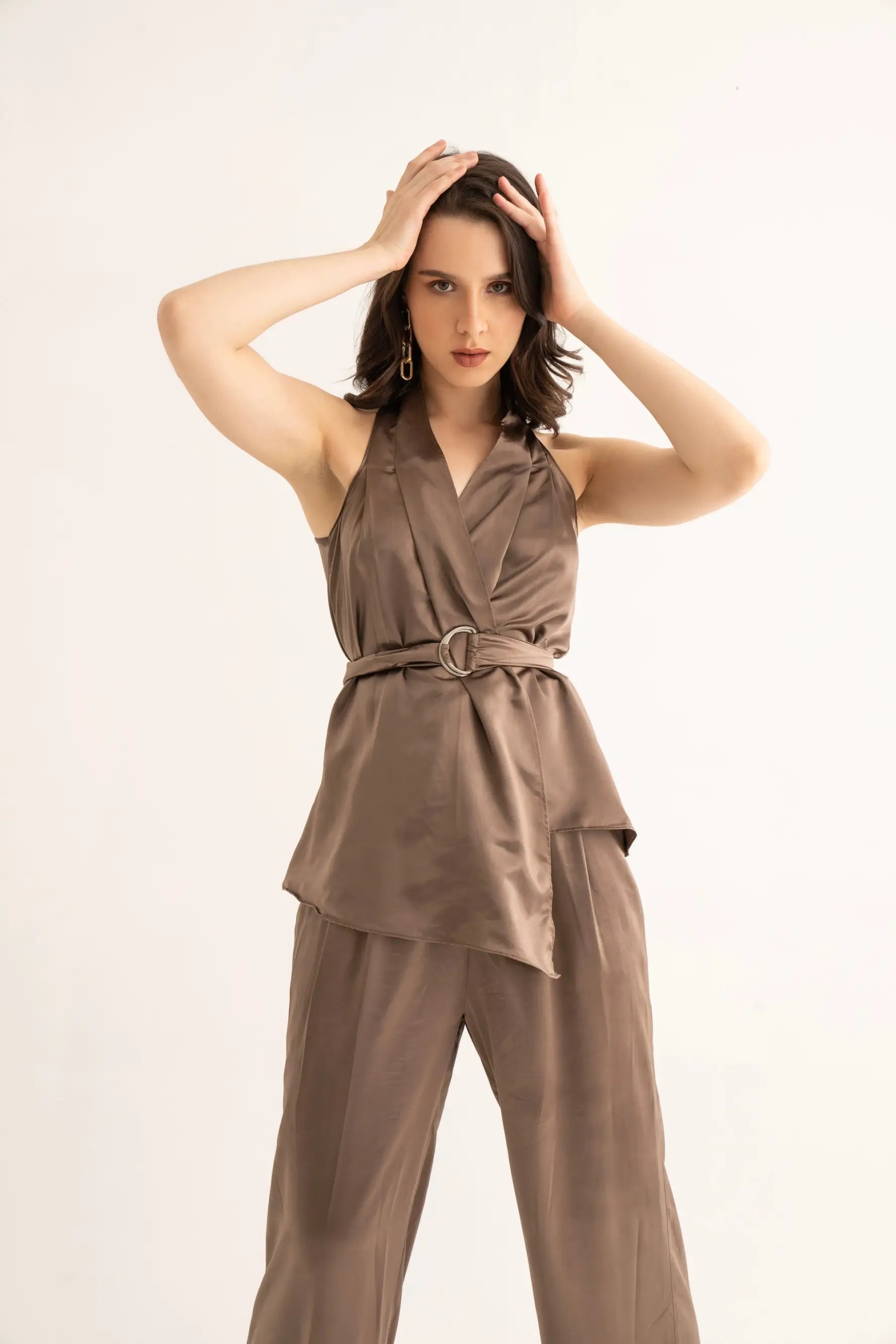 Royal Satin D-Ring Top - TOPS