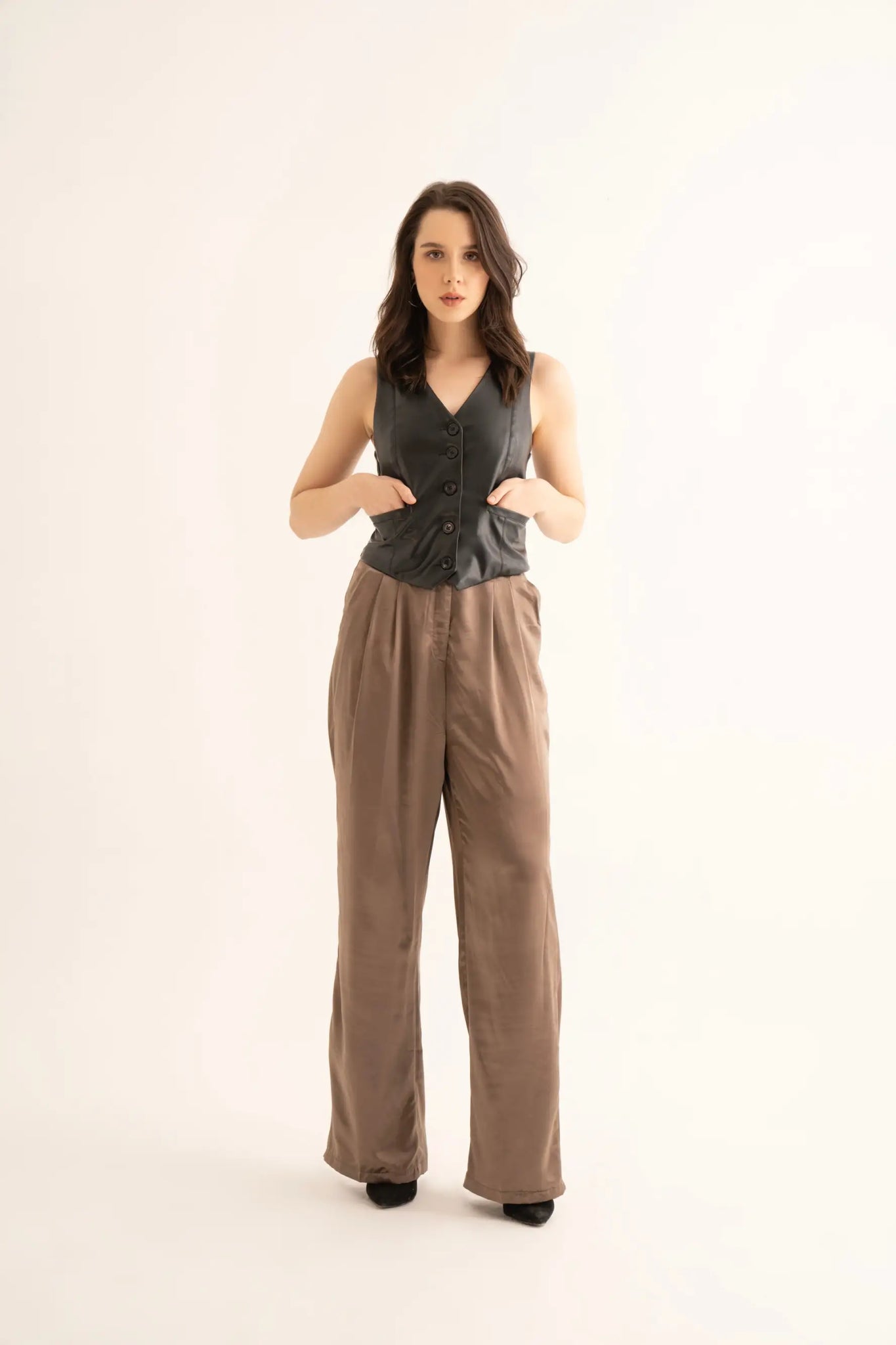 Royal Satin Korean Style Pants - PANTS