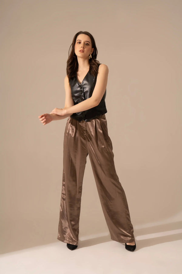 Royal Satin Korean Style Pants - PANTS