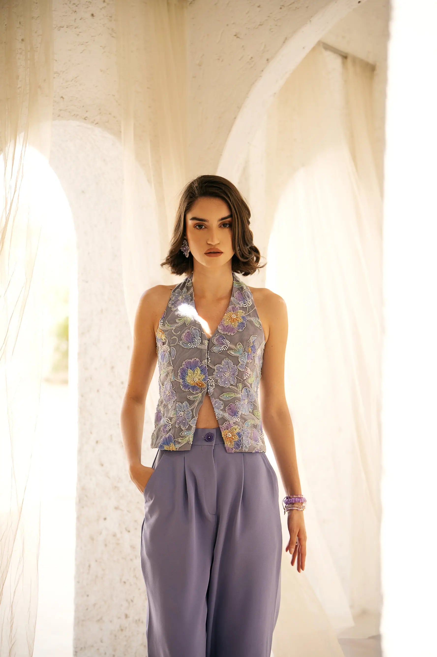 SABRINA Halter Waistcoat - WAISTCOAT