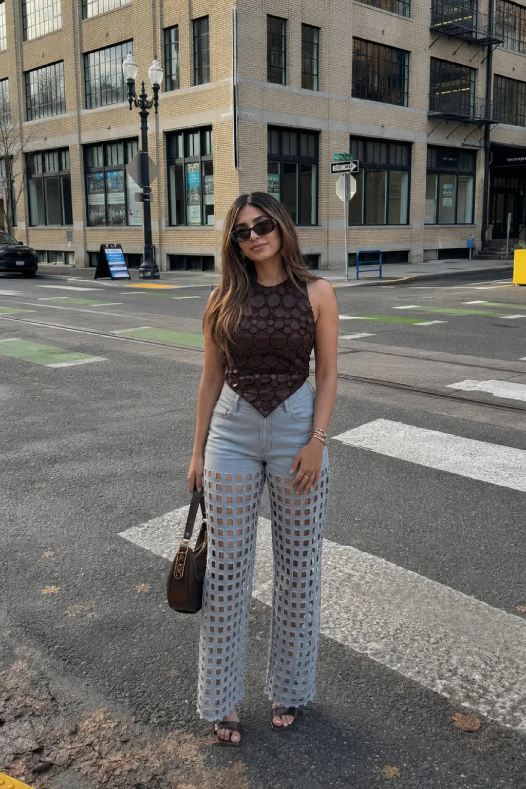 SASHA Cutwork Scarf Top