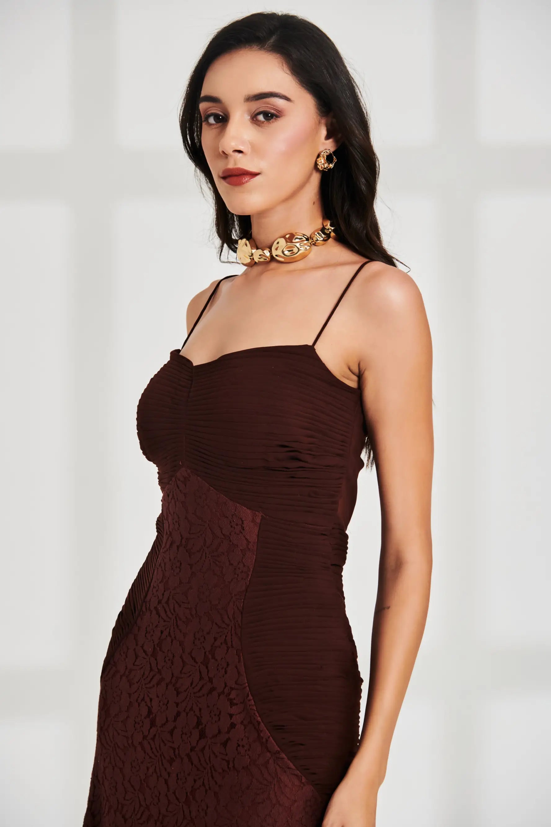 SELENE Ruched Dress - DRESSES