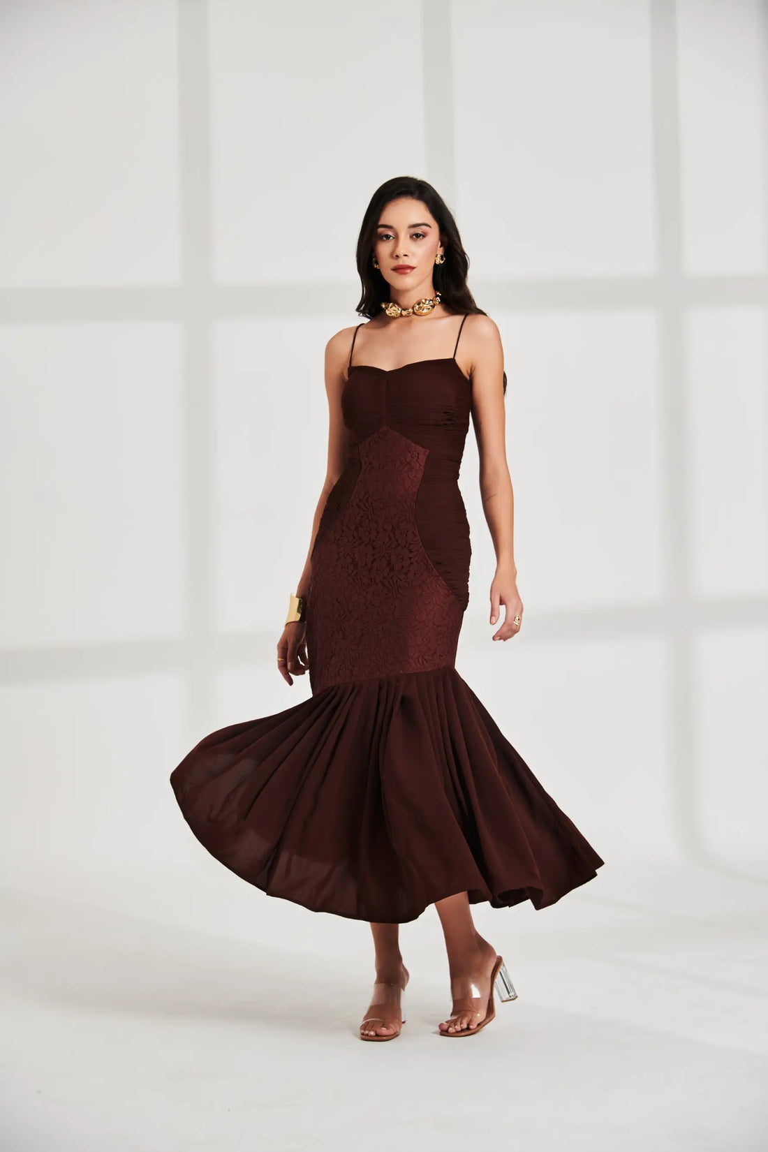 SELENE Ruched Dress - DRESSES