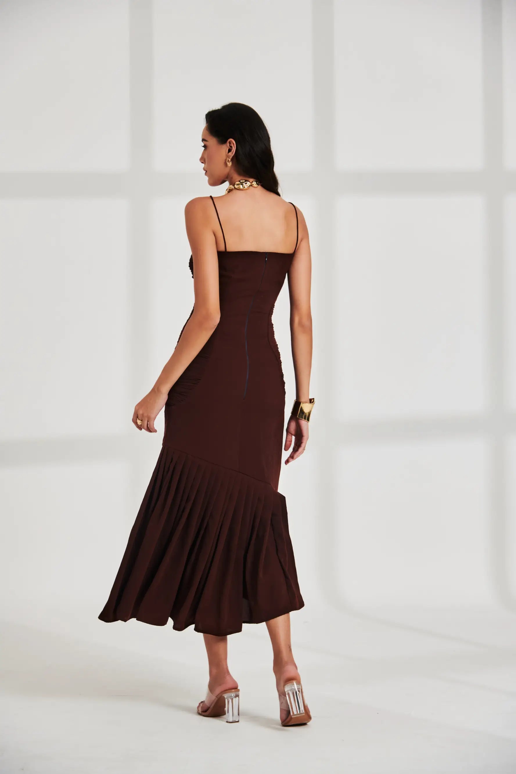 SELENE Ruched Dress - DRESSES