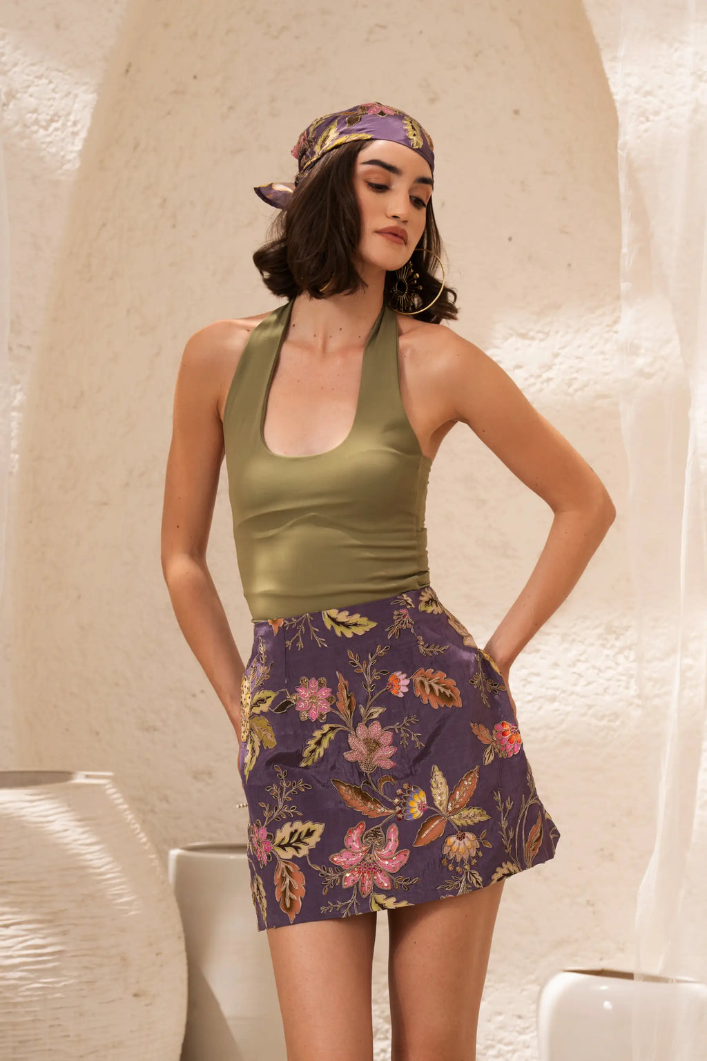 TAYLOR Embroidered Mini - SKIRTS