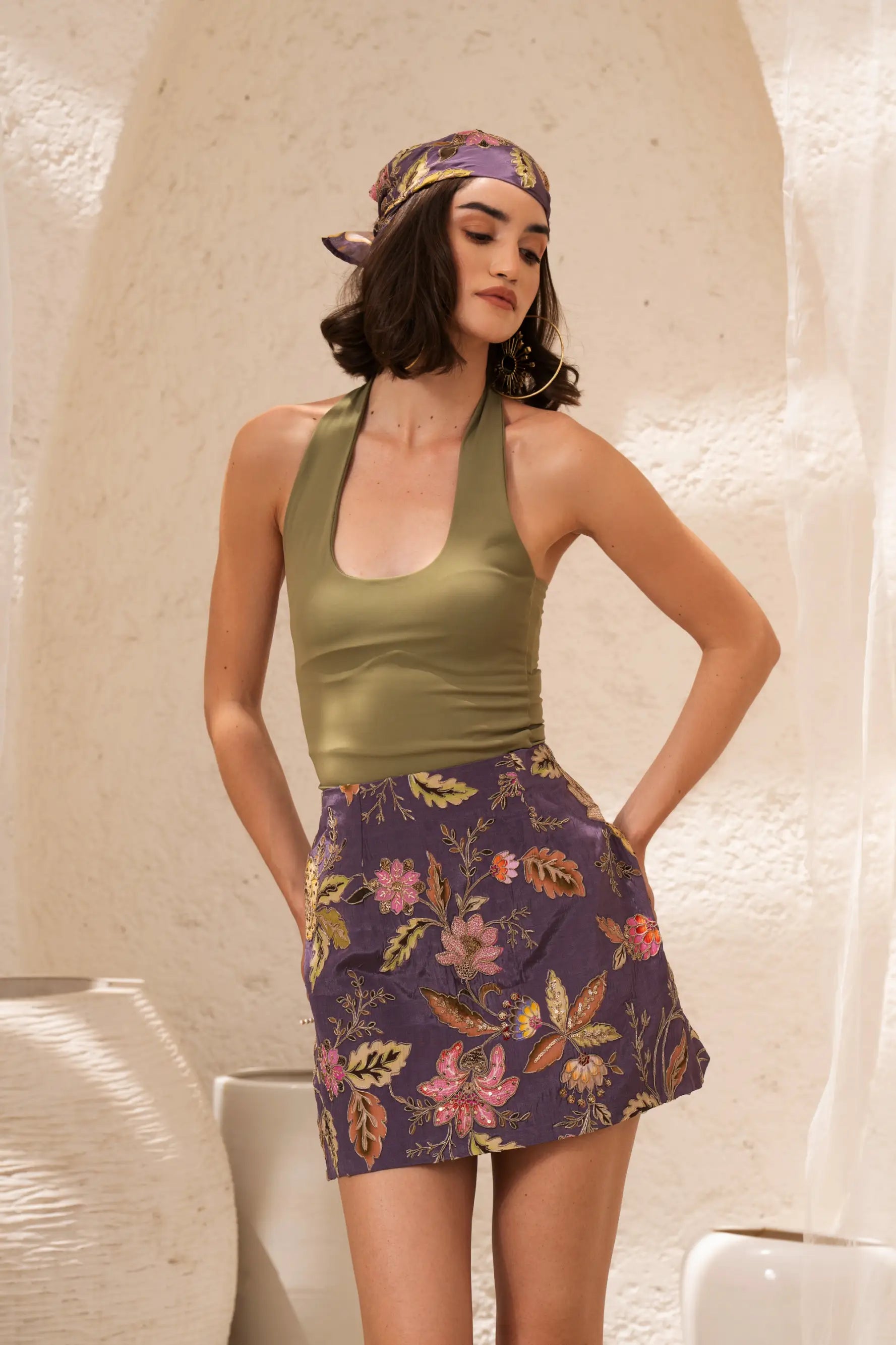 TAYLOR Embroidered Mini - SKIRTS