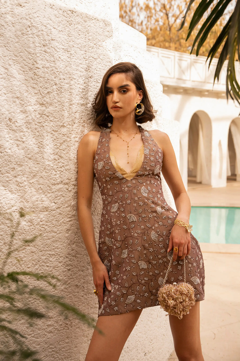 TYLA Embroidered Mini - DRESSES