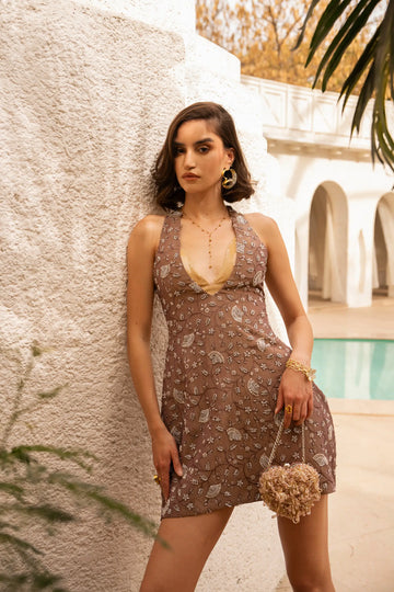 TYLA Embroidered Mini - DRESSES