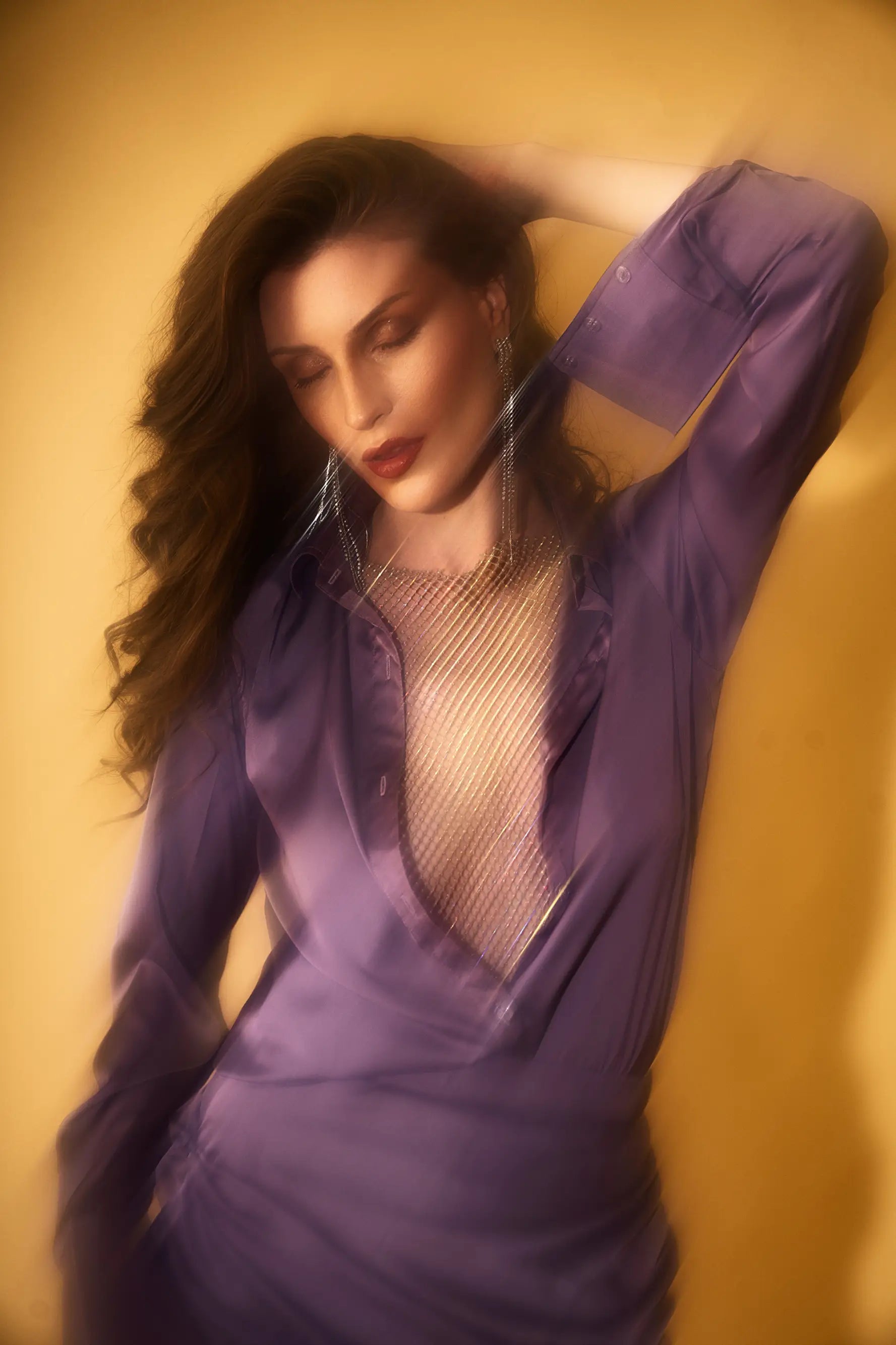 Ultra Violet Satin Shirt