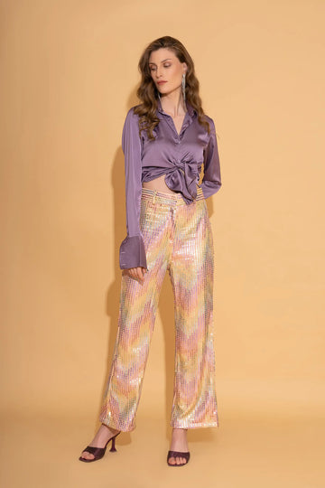 Ultra Violet Satin Shirt