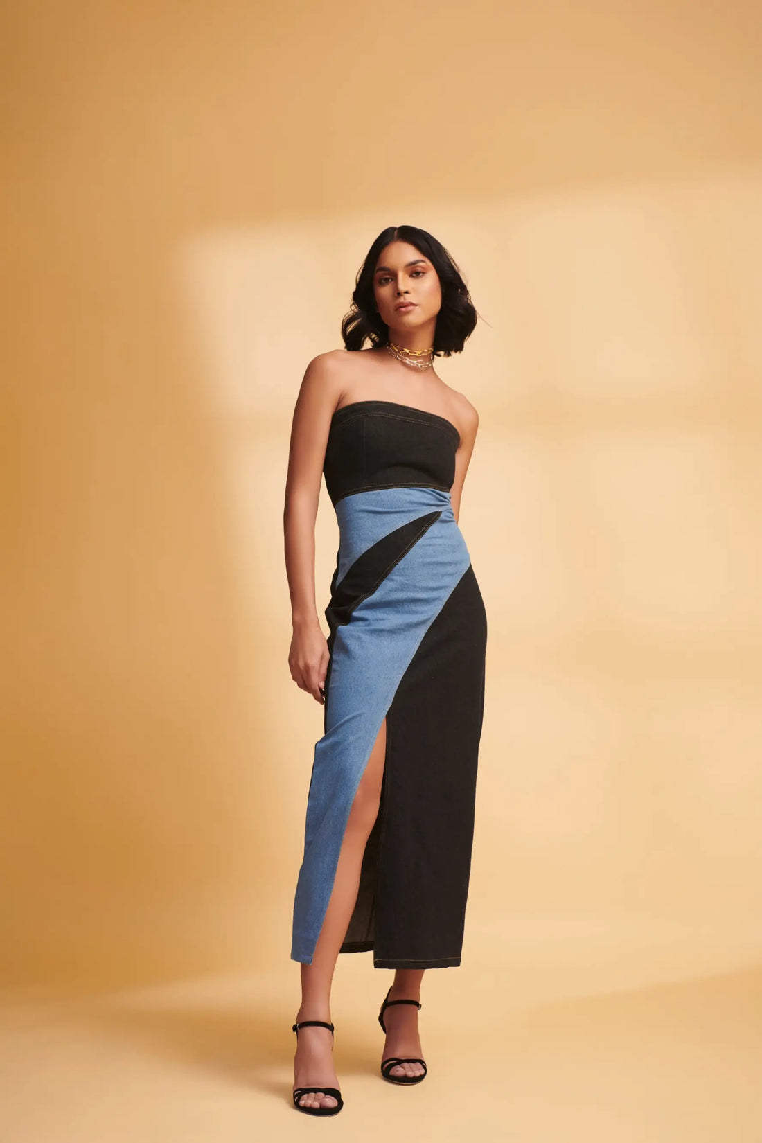 VALERIE Denim Midi - DRESSES