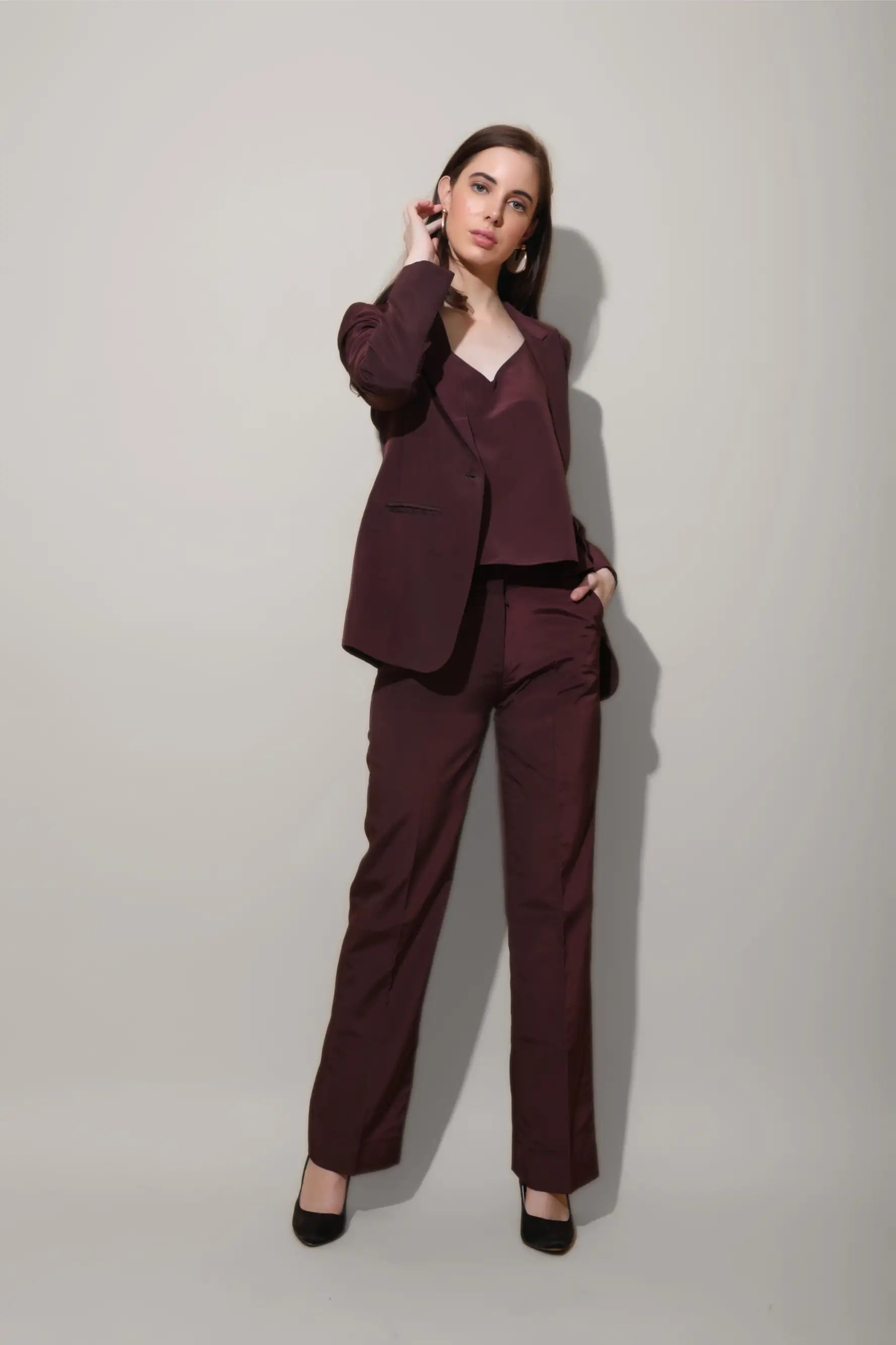 Wine Formal Pants - PANTS