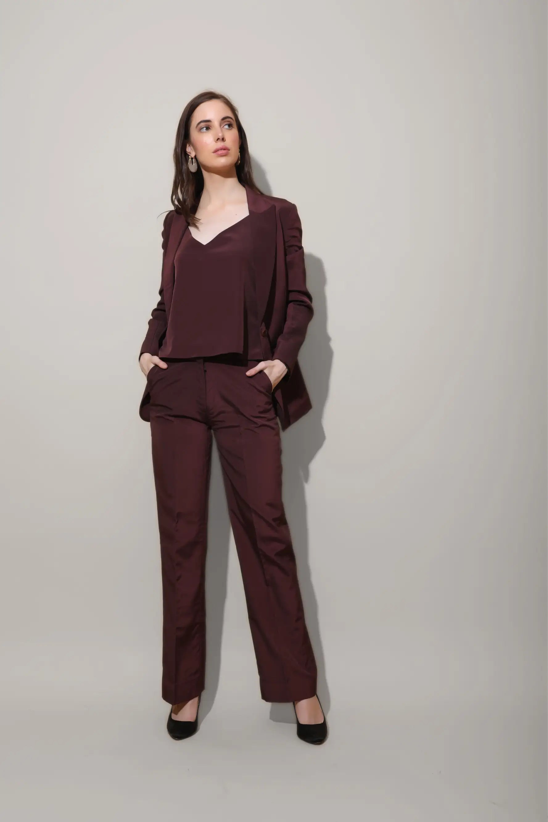 Wine Formal Pants - PANTS