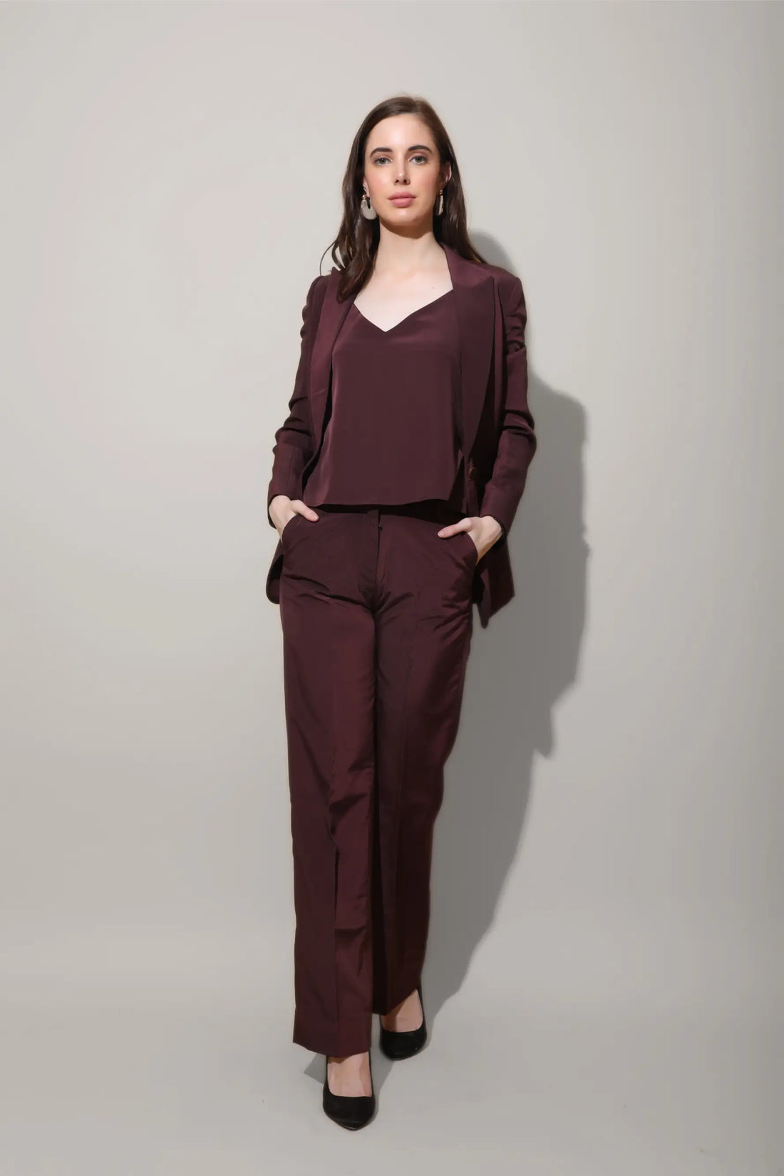 Wine Formal Pants - PANTS