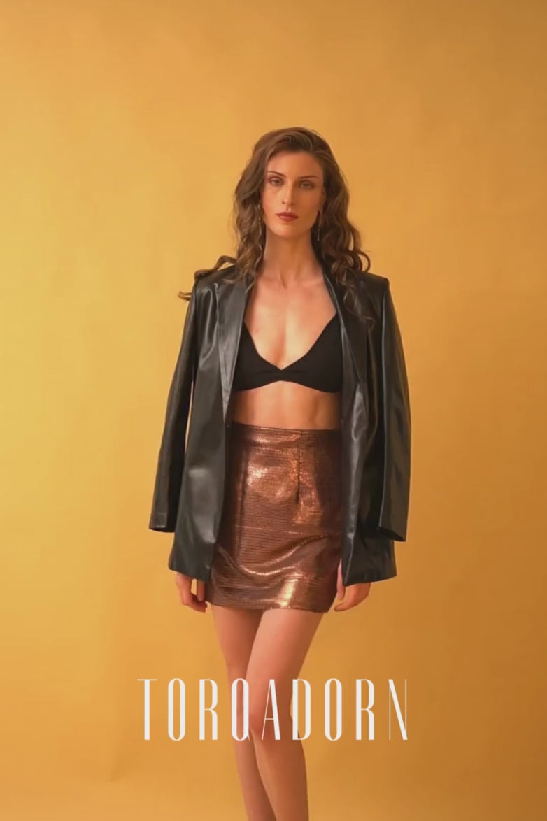 Copper Sequins Skirt