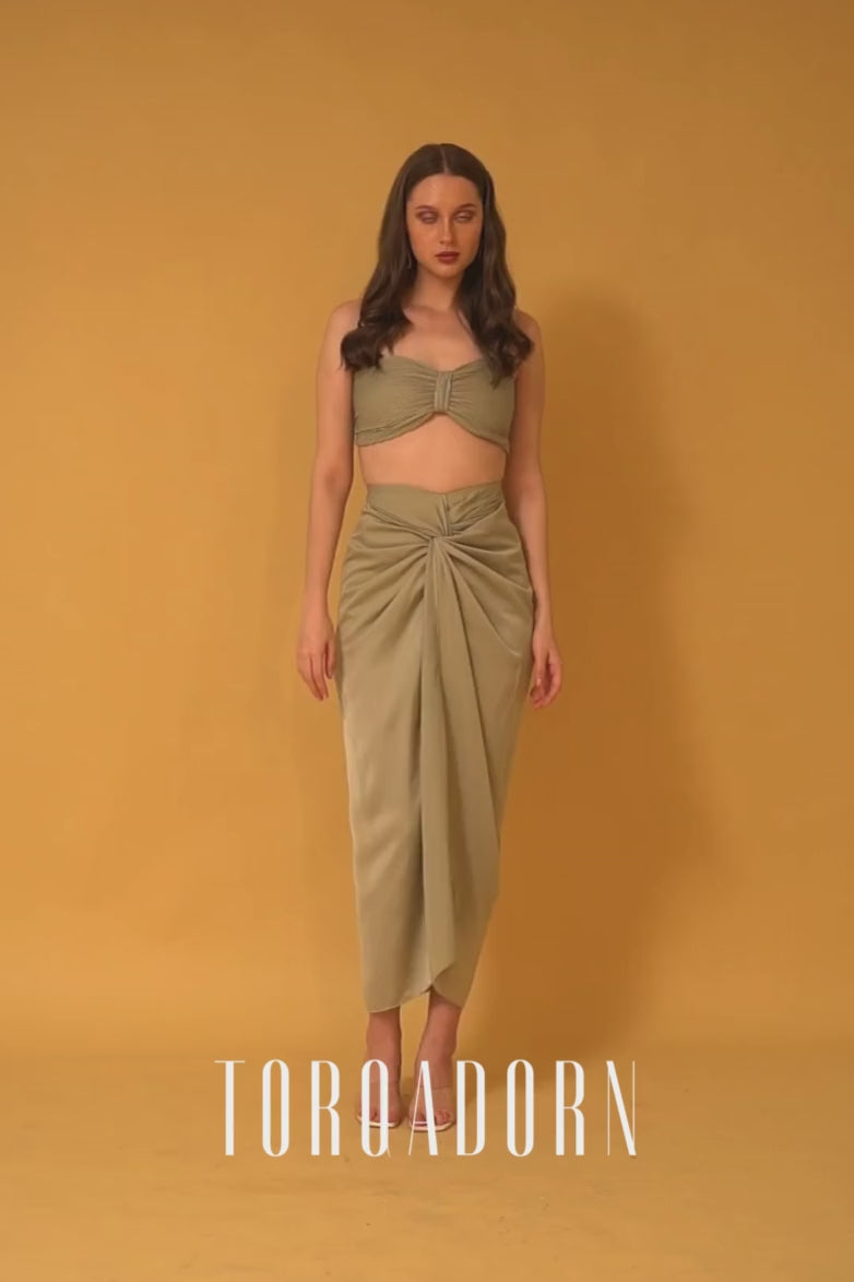 Summer Green Pleated Top