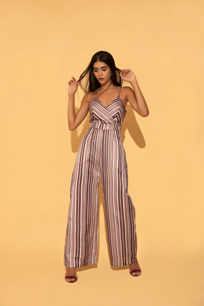 Striped Casual Jumpsuit