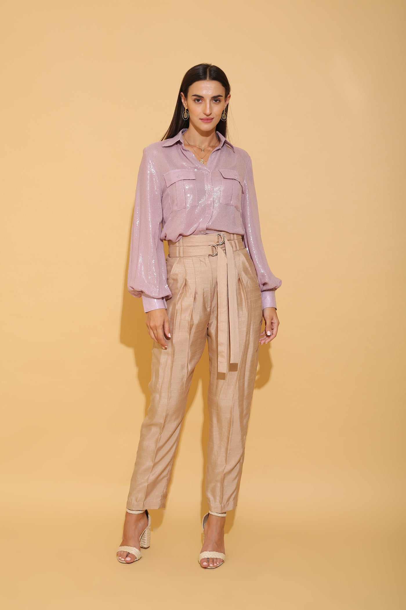 Lilac Sequins Shirt