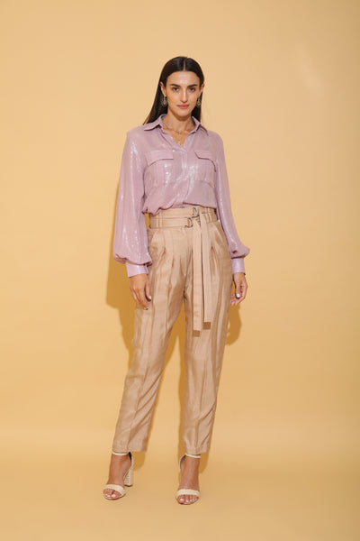 Lilac Sequins Shirt