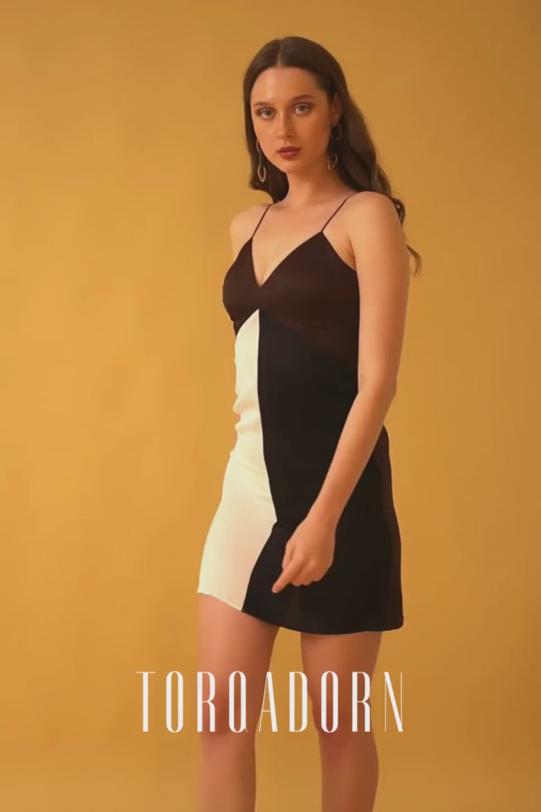 Colourblock Slip Dress