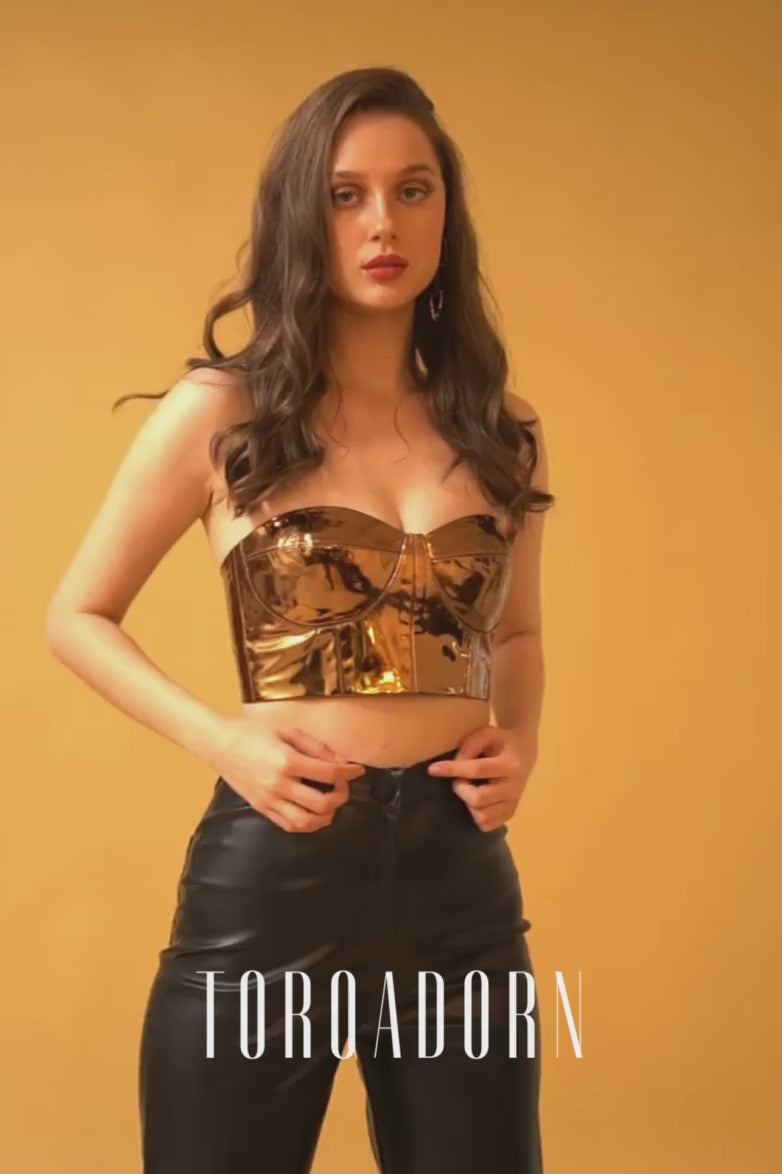Oscar Gold Corset Top