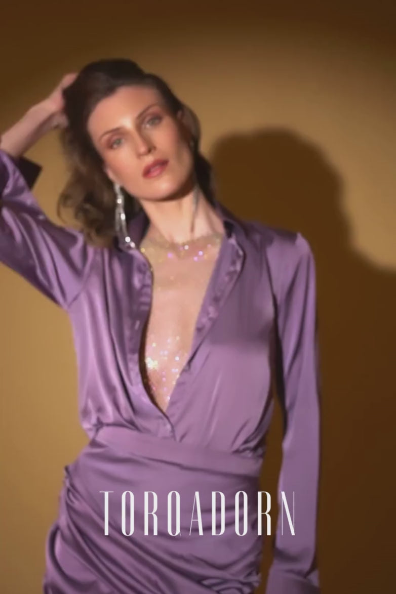 Ultra Violet Satin Shirt